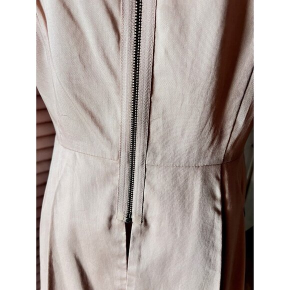 BCBGMAXAZRIA Size L Savannah Long-Back Sequined Top Blush Dark Bare Pink - Picture 16 of 16